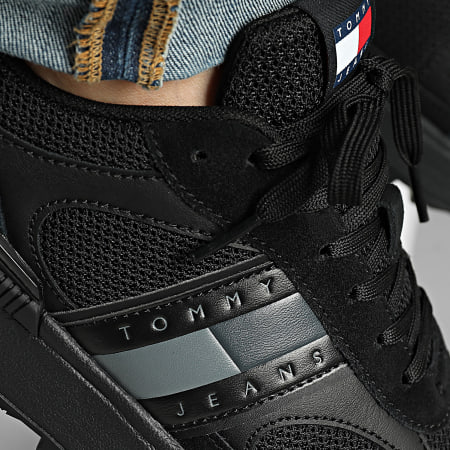 Tommy Jeans - Zapatillas Technical Runner Essential 1537 Negro