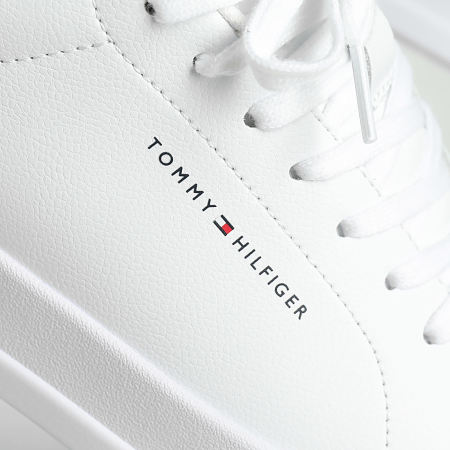 Tommy Hilfiger - Baskets Court Leather Detail Essential 5367 White Sandal Wood