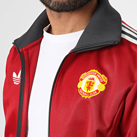 Adidas Originals - Sweat Zippé Manchester United FC IY0055 Rouge