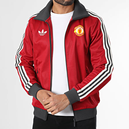 Adidas Originals - Sweat Zippé Manchester United FC IY0055 Rouge