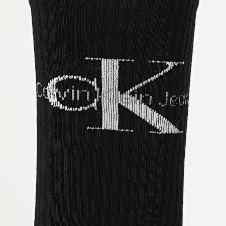 Calvin Klein - Lote de 4 pares de calcetines 701229453 Negro Blanco