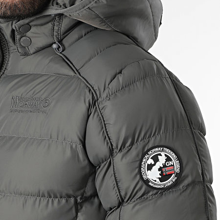 Geographical Norway - Doudoune Capuche Bombe Gris Anthracite