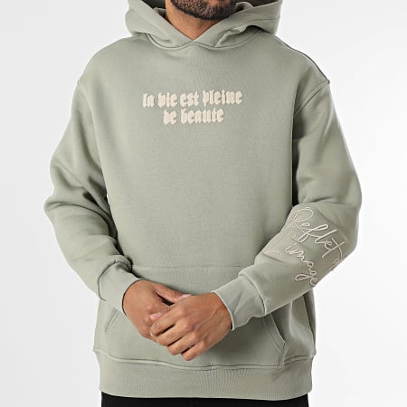 Ikao - Sweat Capuche Vert Kaki Clair