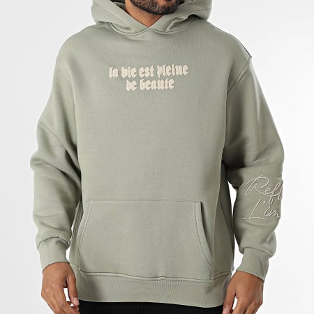 Ikao - Sweat Capuche Vert Kaki Clair