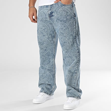 Ikao - Regular Jeans Azul Denim Bandana