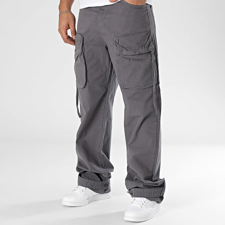 Ikao - Pantalones Cargo Gris Carbón