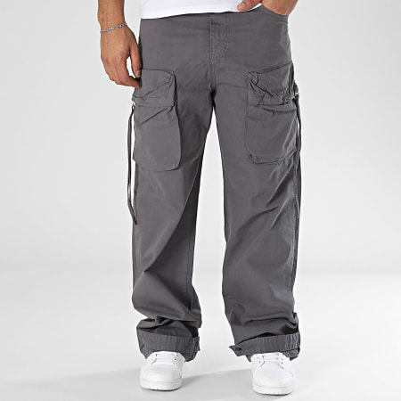 Ikao - Pantalones Cargo Gris Carbón