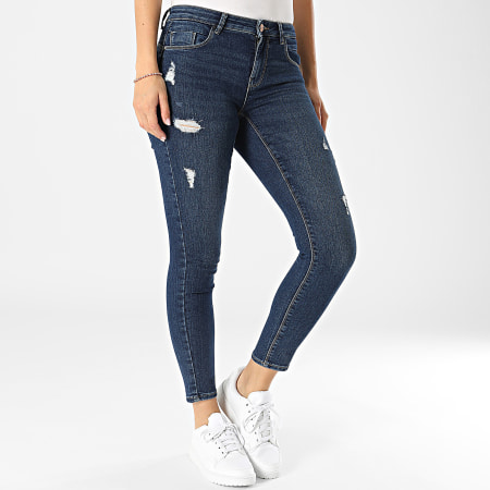Only - Jean Skinny Femme Daisy Bleu Brut