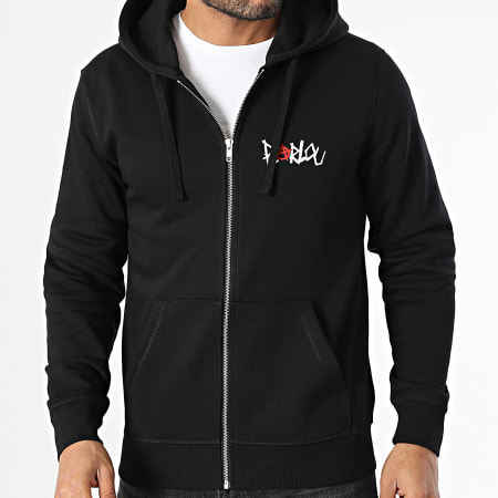 Seth Gueko - Sudadera con capucha y cremallera Barlou Scribble Negro