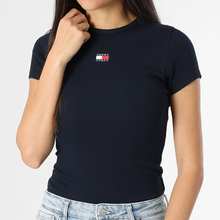 Tommy Jeans - Camiseta Slim Badge Mujer 0463 Azul Marino