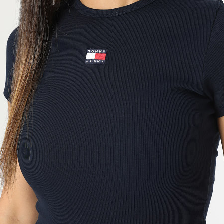 Tommy Jeans - Camiseta Slim Badge Mujer 0463 Azul Marino