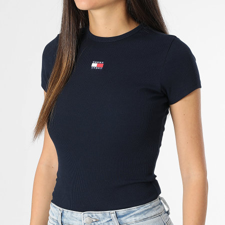 Tommy Jeans - Camiseta Slim Badge Mujer 0463 Azul Marino
