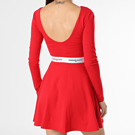 Tommy Jeans - Women's Tape Fit Flare Skater Dress 9465 Red - Ryses