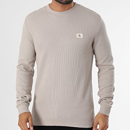 Calvin Klein - Sudadera con cuello redondo 7117 Topo
