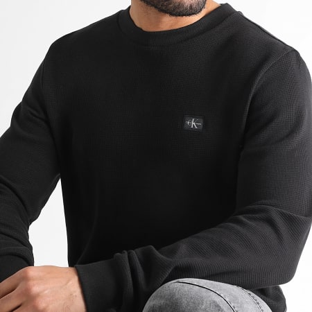 Calvin Klein - Sweat Crewneck Waffle 7117 Noir