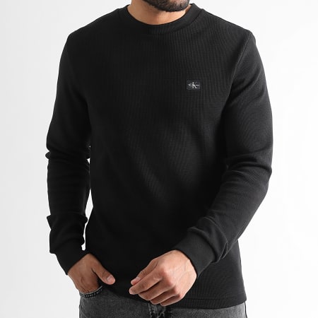 Calvin Klein - Sweat Crewneck Waffle 7117 Noir