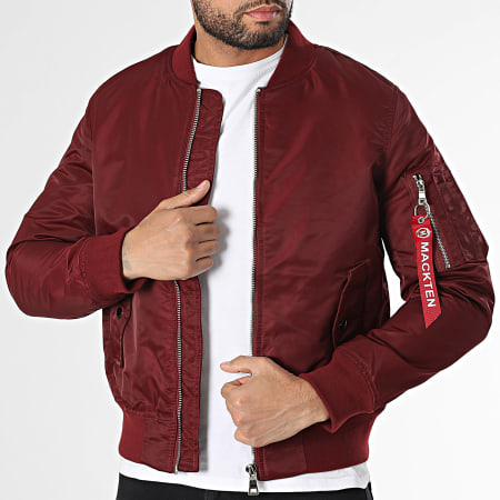 Mackten - Veste Bomber Bordeaux