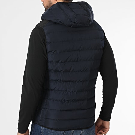 Mackten - Chaqueta azul marino sin mangas y con capucha