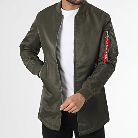 Mackten - Veste Longue Vert Kaki