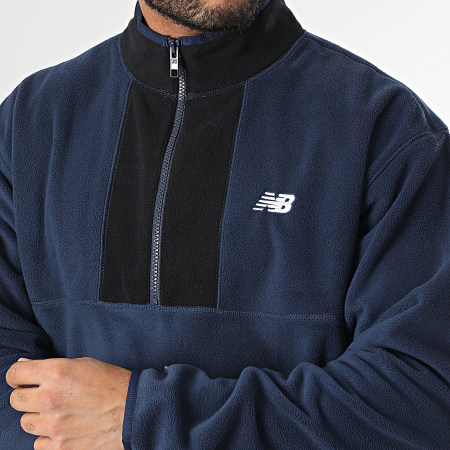 New Balance Sweat Polaire Col Zippe MT43518 Bleu Marine LaBoutiqueOfficielle