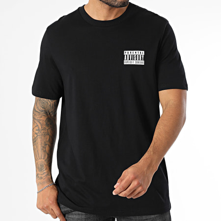 Parental Advisory - Tee Shirt Oversize Large Logo Gothic Back Noir