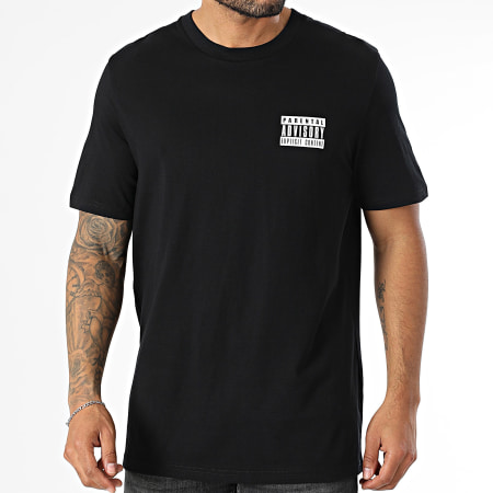 Parental Advisory - Tee Shirt Oversize Large Logo Gothic Back Noir