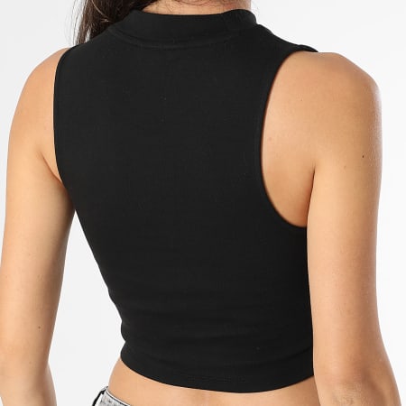 Tommy Jeans - Top Crop Femme Sans Manches Mockneck 0177 Noir