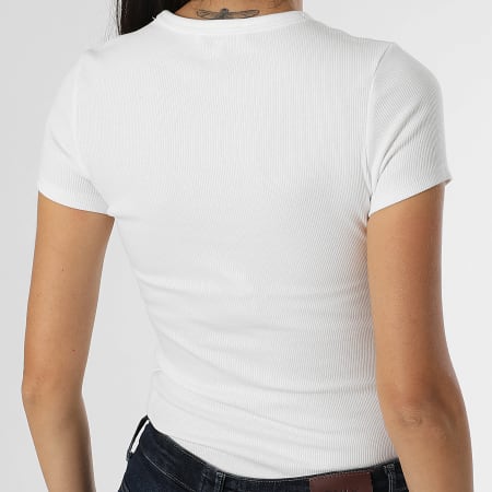 Tommy Jeans - Camiseta mujer Slim Tee Badge 0463 Blanco