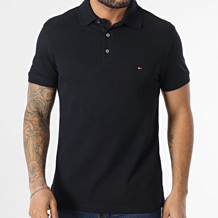 Tommy Hilfiger - Polo Manches Courtes Slim 1985 7771 Bleu Marine