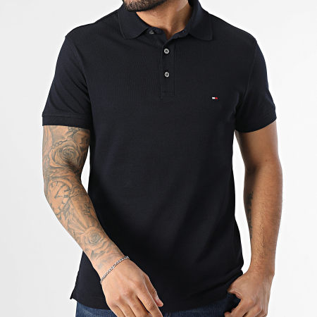 Tommy Hilfiger - Polo Manches Courtes Slim 1985 7771 Bleu Marine