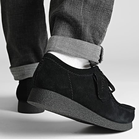 Clarks - Wallabee Evo Black Suede shoes - Ryses