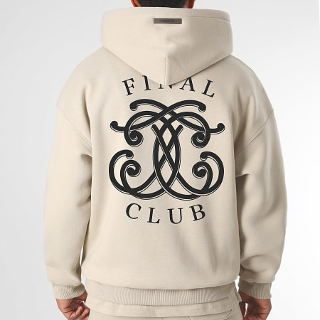 Final Club - Conjunto de sudadera con capucha y pantalón de chándal Embleme Back Beige