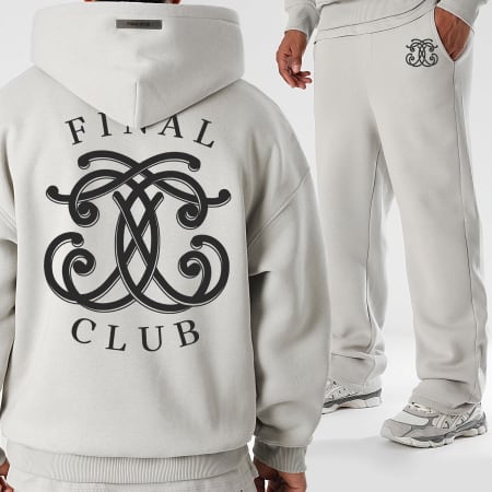 Final Club - Conjunto de sudadera con capucha y pantalón de chándal Embleme Back Grey