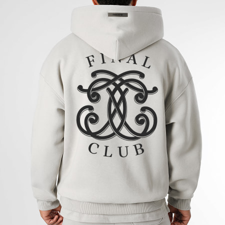 Final Club - Conjunto de sudadera con capucha y pantalón de chándal Embleme Back Grey