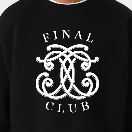 Final Club - Conjunto de sudadera y pantalón de chándal con cuello redondo delantero Embleme Negro