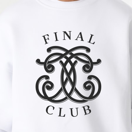 Final Club - Conjunto de sudadera y pantalón de chándal con cuello redondo delantero Embleme Blanco