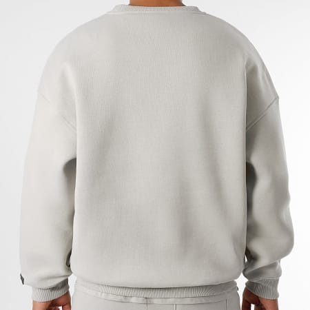 Final Club - Conjunto de sudadera con cuello redondo y pantalón de chándal gris