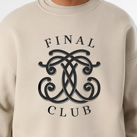 Final Club - Sudadera cuello redondo Embleme Front Beige