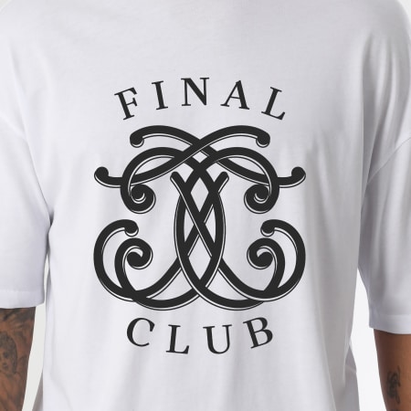 Final Club - Tee Shirt Oversize Large Embleme Front Blanco
