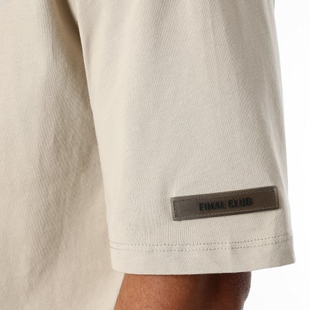 Final Club - Tee Shirt Oversize Large Embleme Front Beige