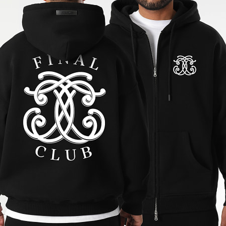 Final Club - Sudadera con capucha y cremallera Embleme Negro