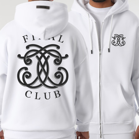 Final Club - Sudadera con cremallera Embleme Back White