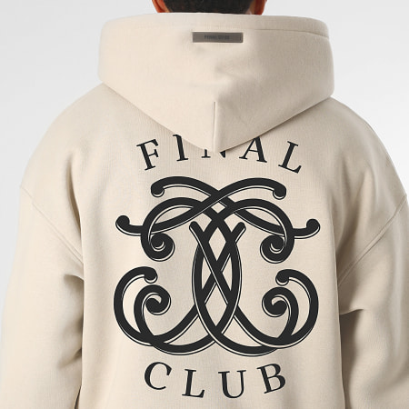 Final Club - Sudadera con capucha y cremallera Embleme Back Beige
