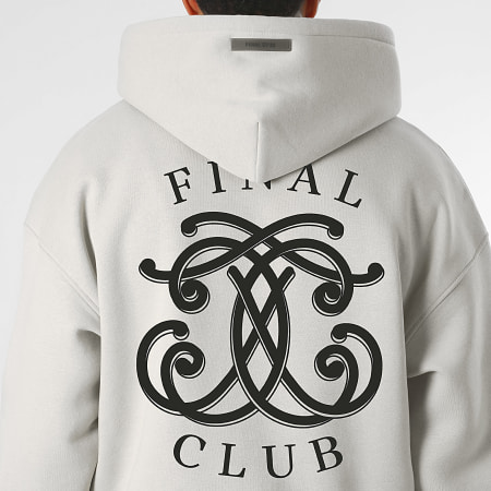 Final Club - Sudadera con cremallera Embleme Back Grey