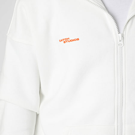 Ikao - Sweat Zippé Capuche Blanc