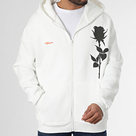 Ikao - Sweat Zippé Capuche Blanc