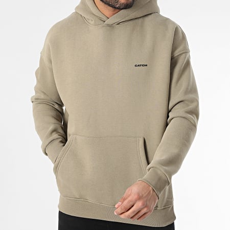 Ikao - Sweat Capuche Vert Kaki Clair