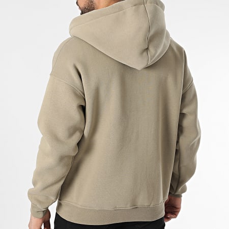 Ikao - Sweat Zippé Capuche Vert Kaki Clair