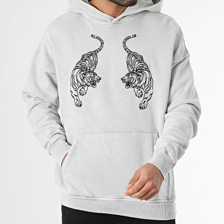 Ikao - Sweat Capuche Gris Clair