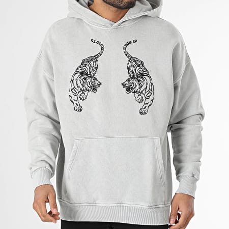 Ikao - Sweat Capuche Gris Clair